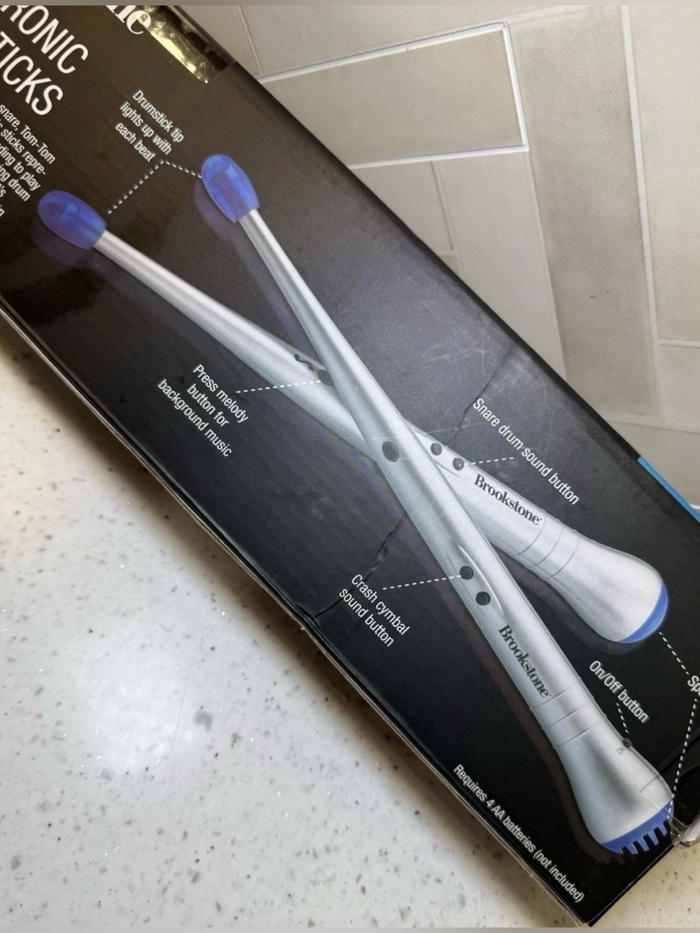 Brookstone - Set of Two Electronic Drumsticks - Built in Speakers - Instruments - Picture 8 of 11